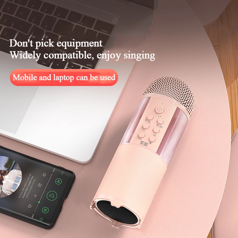 Беспроводной bluetooth-микрофон SOAIY домашний ручной микрофон для пения с функцией