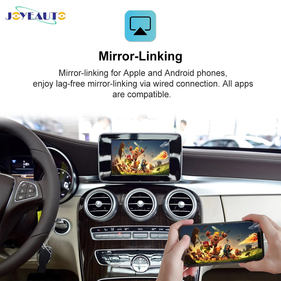 JoyeAuto беспроводной Apple Carplay для Mercedes Benz A B C S GLK GLA ML SLK Class 2007 2017 NTG4.0 NTG4.5 NTG5 Android