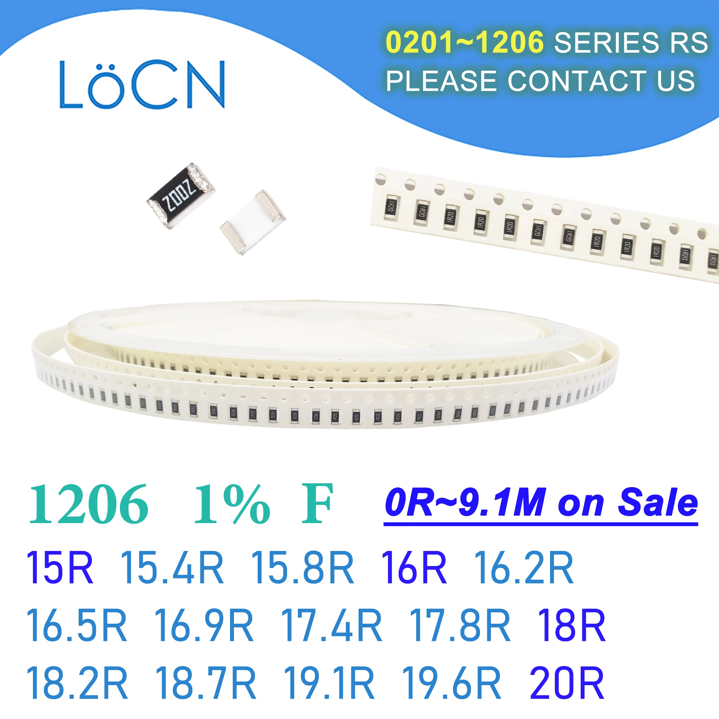 1206 1% F 5000 шт SMD 15R 15.4R 15.8R 16R 16.2R 16.5R 16.9R 17.4R 17.8R 18R 18.2R 18.7R 19.1R 19.6R 20R 3216 резистор Ом|Запасные