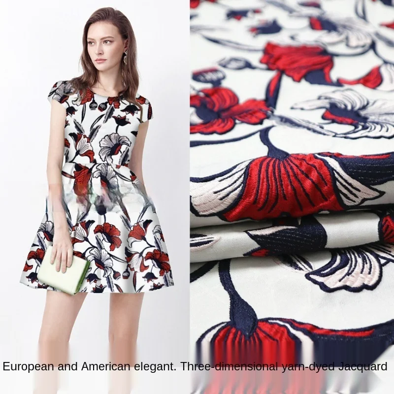 

Elegant three-dimensional embossed yarn-dyed jacquard fabric, sewing fabric factory shop is not out of stock