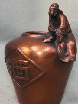 Бесплатная доставка &lt&lt&lt&lt китайская статуя из чистой бронзы знаменитый поэт ли