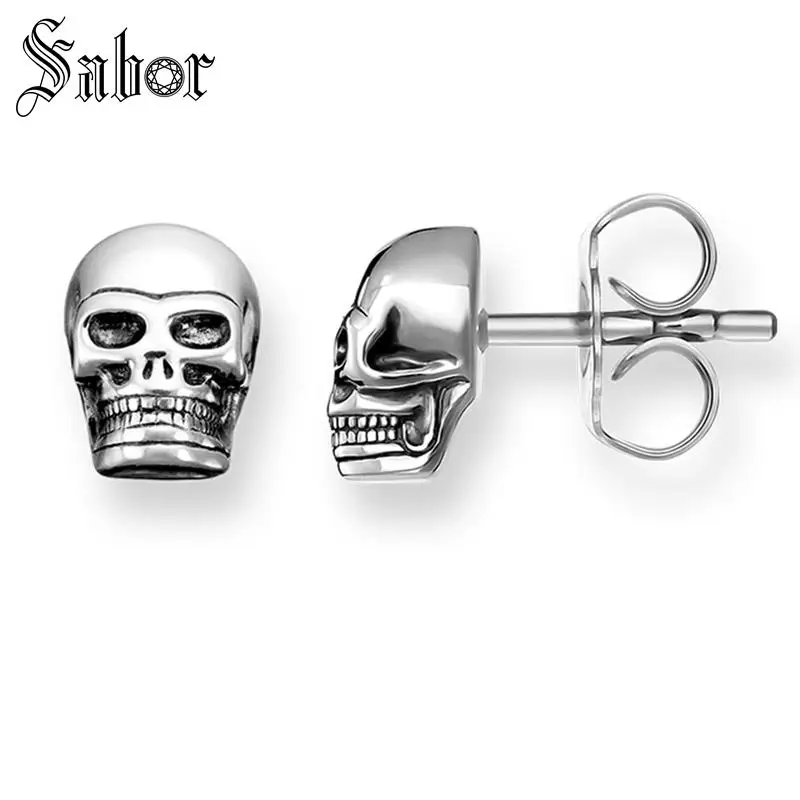 Серьги гвоздики в виде черепа новинка 2020 модные ювелирные изделия стиле панк