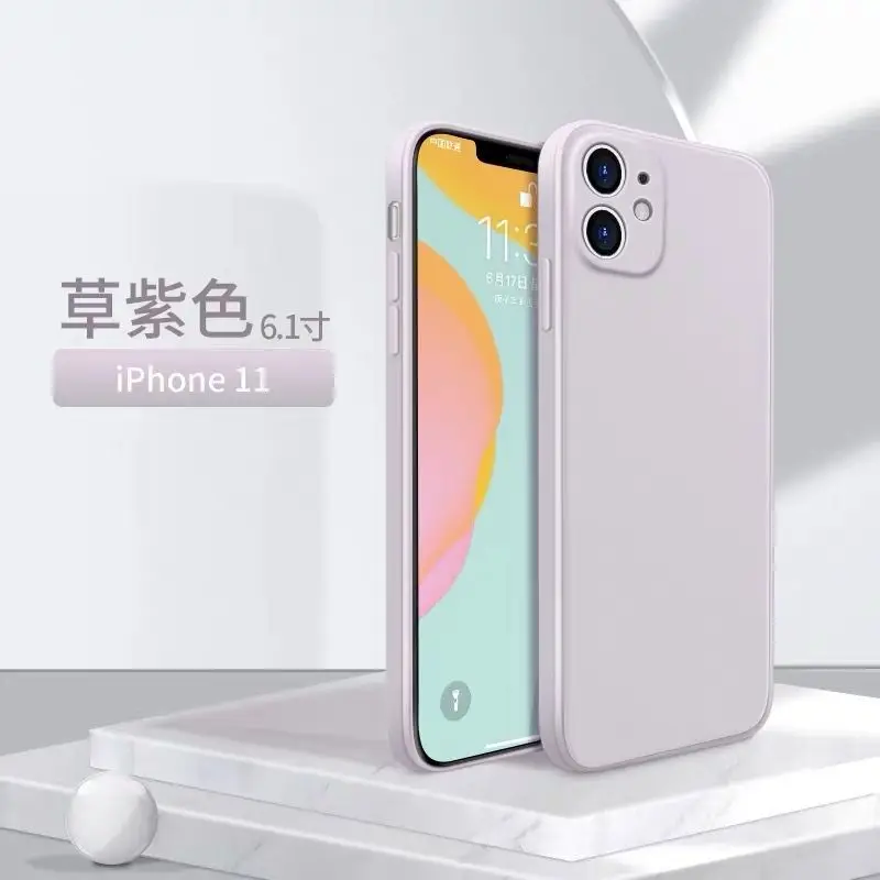 

For iPhonexsmax Rubik's Cube Liquid Silicone Phone Case Soft Men's and Women's Pure Color for iphone 11 case