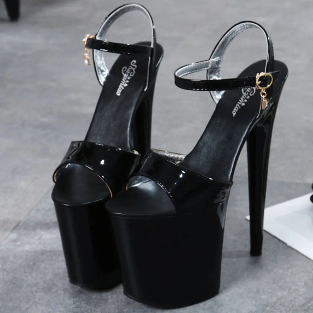 

doratasia 2020 sexy extreme fetish high heels thick platform ankle-strap summer sandals women shoes