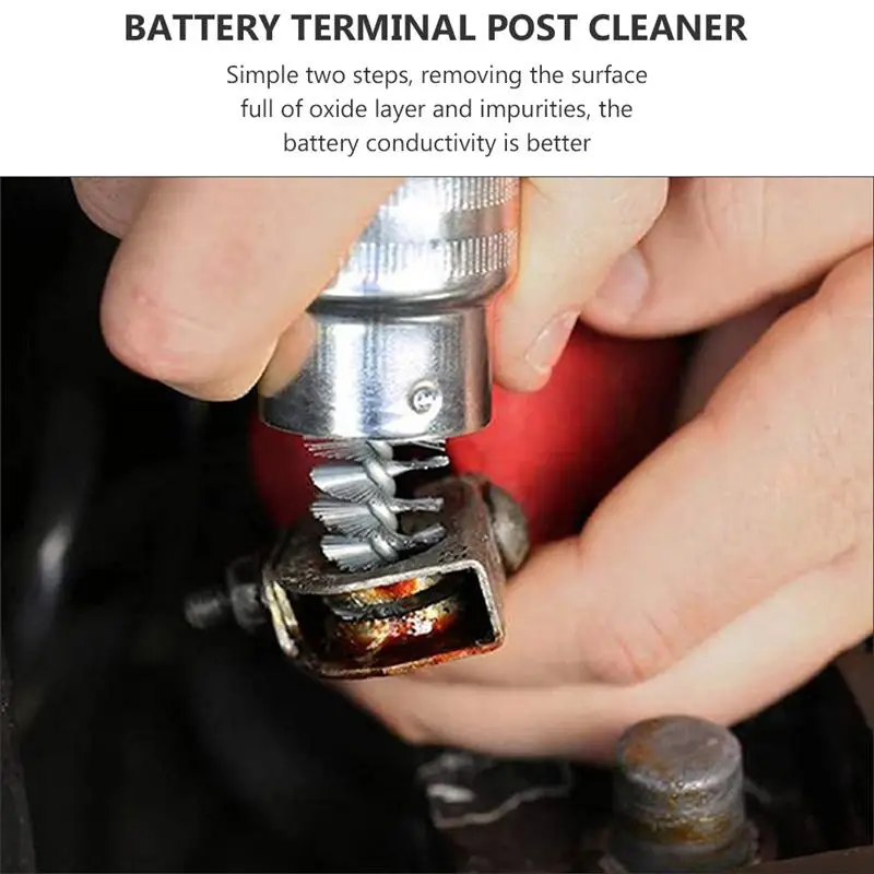 

2Pcs Battery Terminal Cleaners Practical Battery Terminal Post Cleaning Brushes