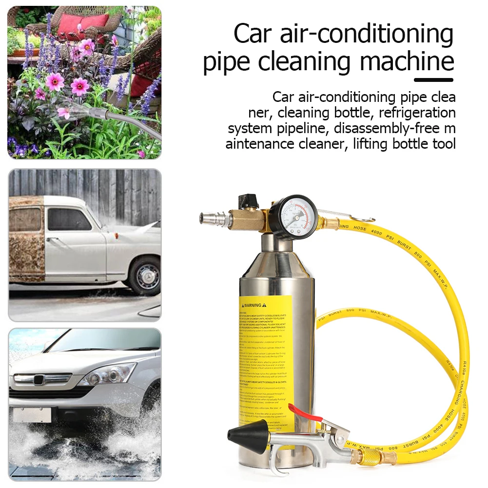 

Car Air Conditioning Tube Cleaner Non-Dismantle Refrigeration System Pipe Maintenance Automotive Cleaning Bottle Tools Kit