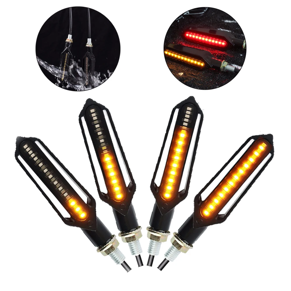 4 шт. Универсальный сигнал поворота для мотоцикла мигающий светодиодный
