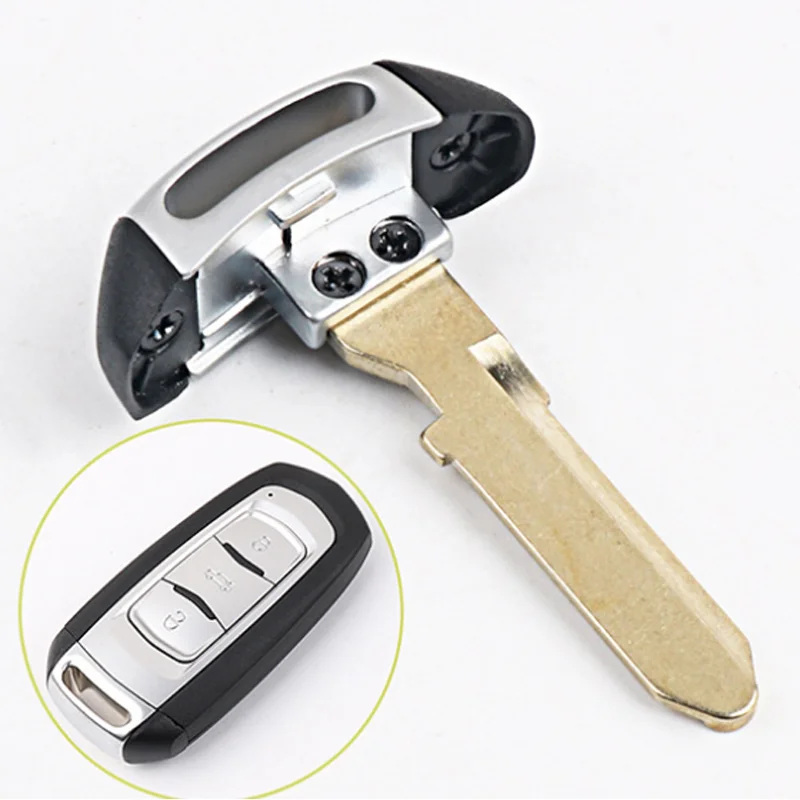 

DAKATU Car Smart Remote Key Keyless Blank Blade Uncut Key Case Insert Replacement for Emgrand GC9 Vision Emergency key blade