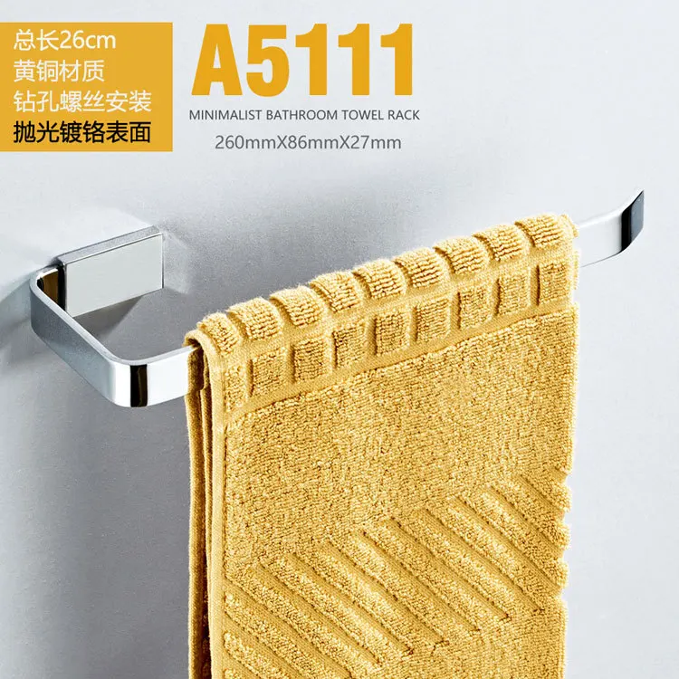 Simple Chrome 3pcs Bathroom Accessories Set Toilet Paper Rack Robe Hook Towel Bar Copper Product Vanity Accesorios | Обустройство