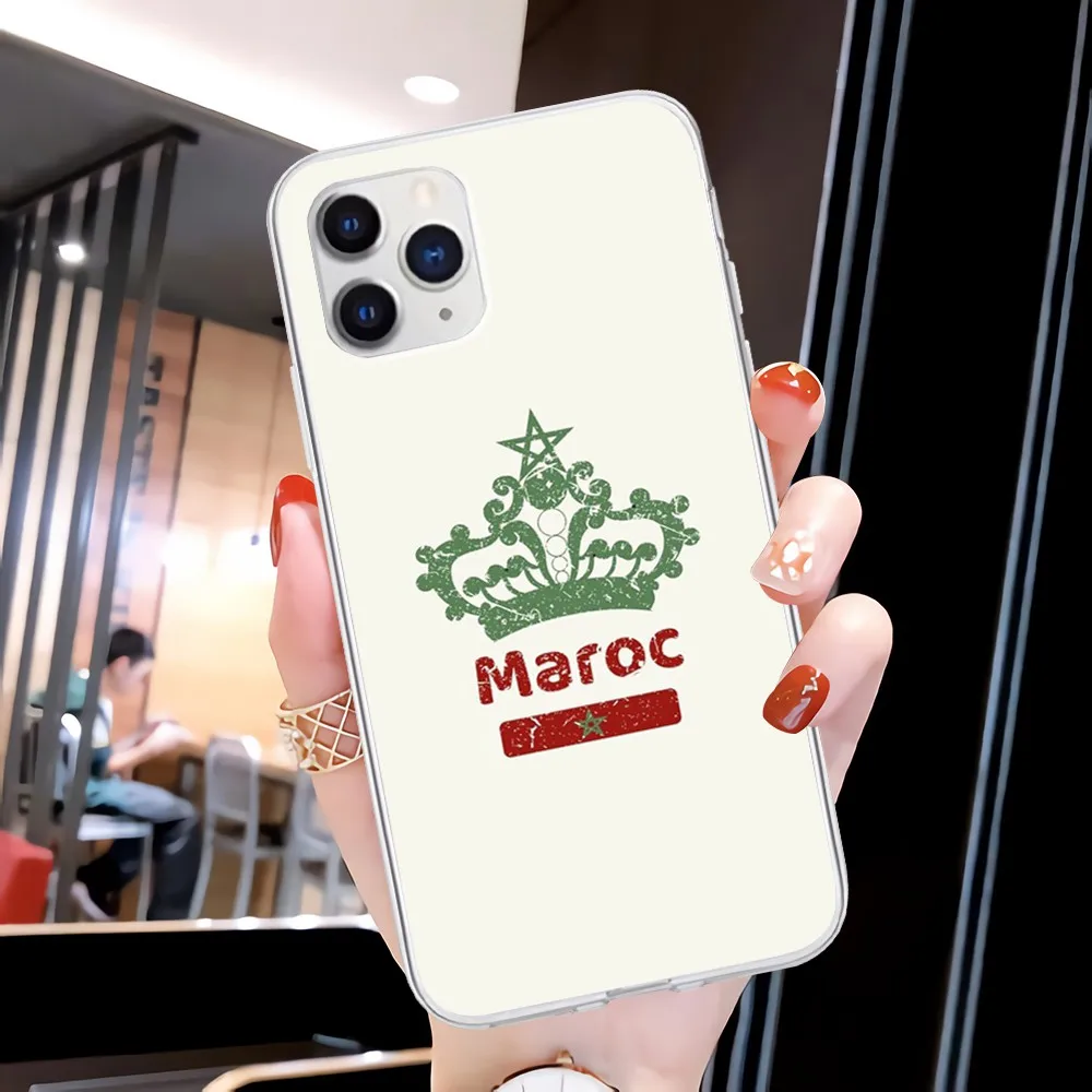 

Personalized Morocco Flag Coat Of Arms Transparent Phone Case Clear Cover For Honor 8X 10i 20i 20 Lite