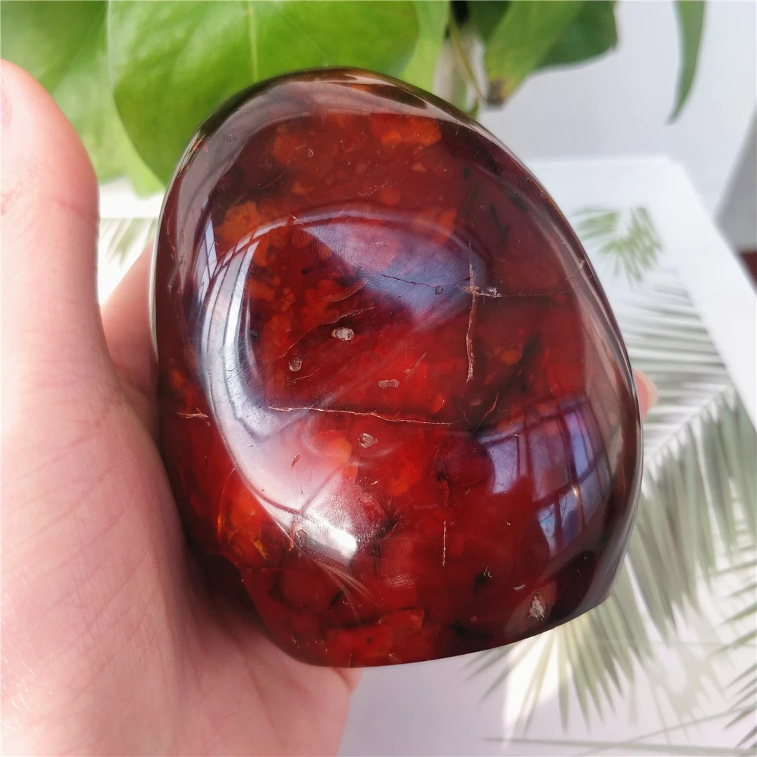 Натуральный оникс красный агат грубые кристаллы полированные ручная работа