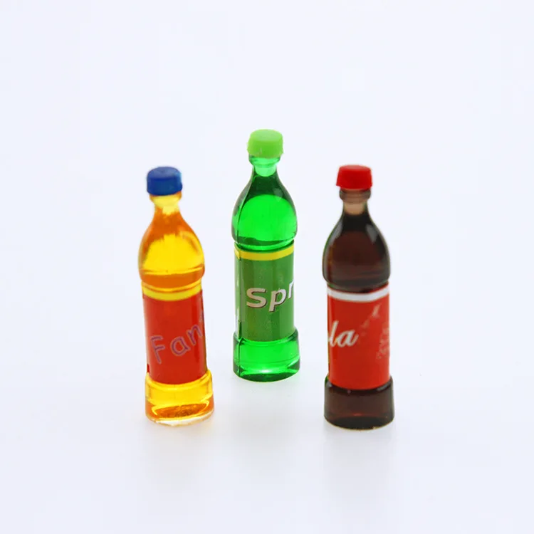 3 шт. кукольный домик бутылка Кола Миниатюрная игрушка кукла еда Кухня Аксессуары