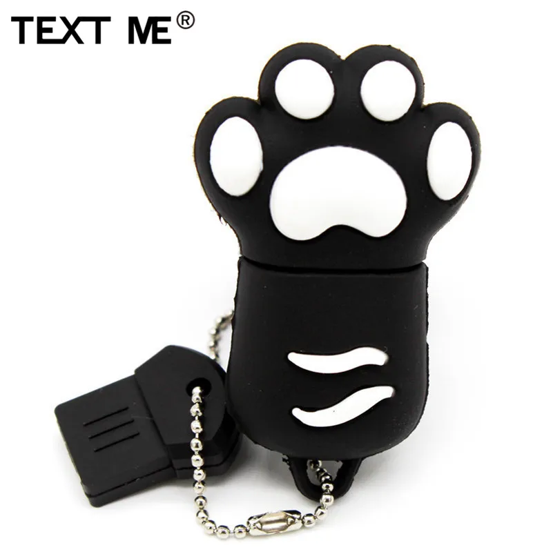 TEXT ME 64GB мультфильм М Кот коготь usb флеш-накопитель usb 2,0 4GB 8GB 16GB 32GB флешка, подарок usb