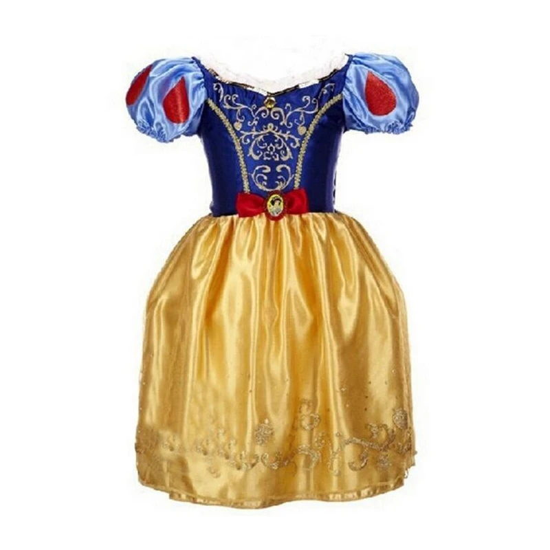 Летнее платье для девочек с героями мультфильмов Снежной королевы принцессы