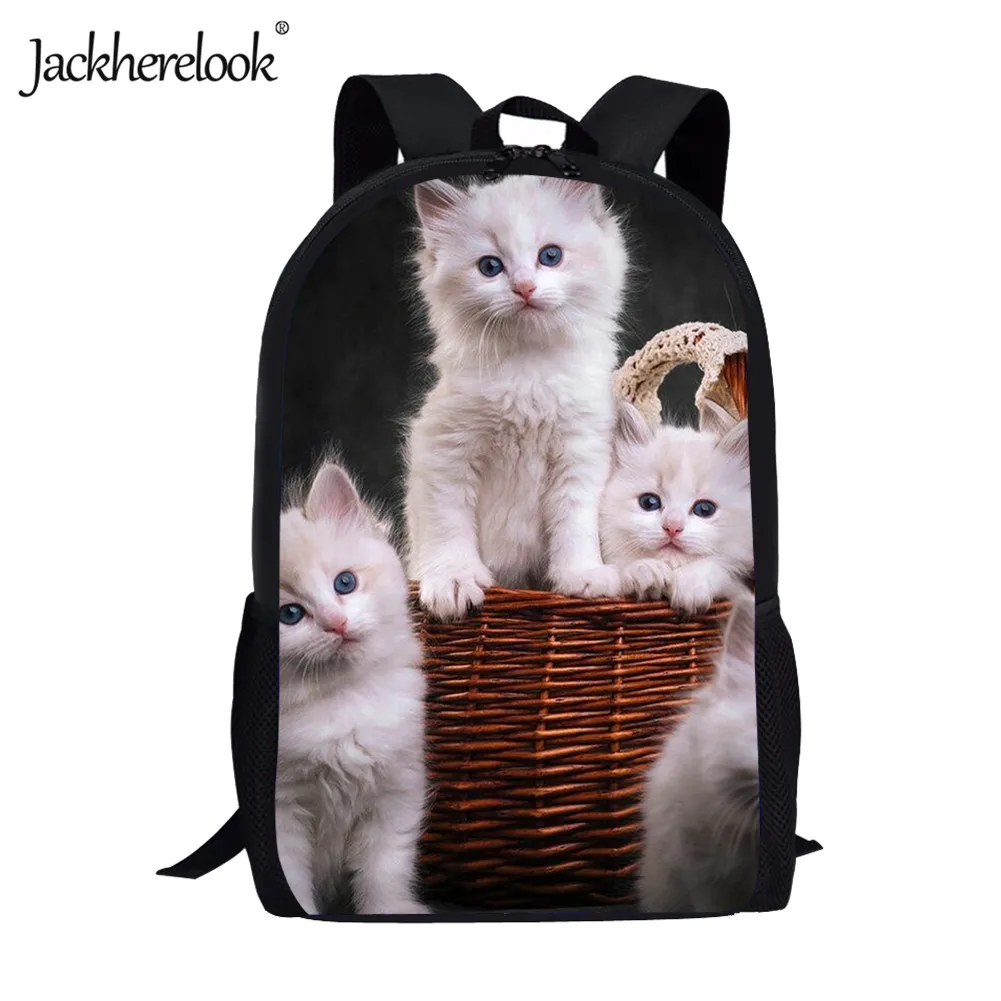 Школьный рюкзак для девочек, с милым принтом кошки и животных, школьный ранец для детей, вместительные школьные сумки для детей, 2022