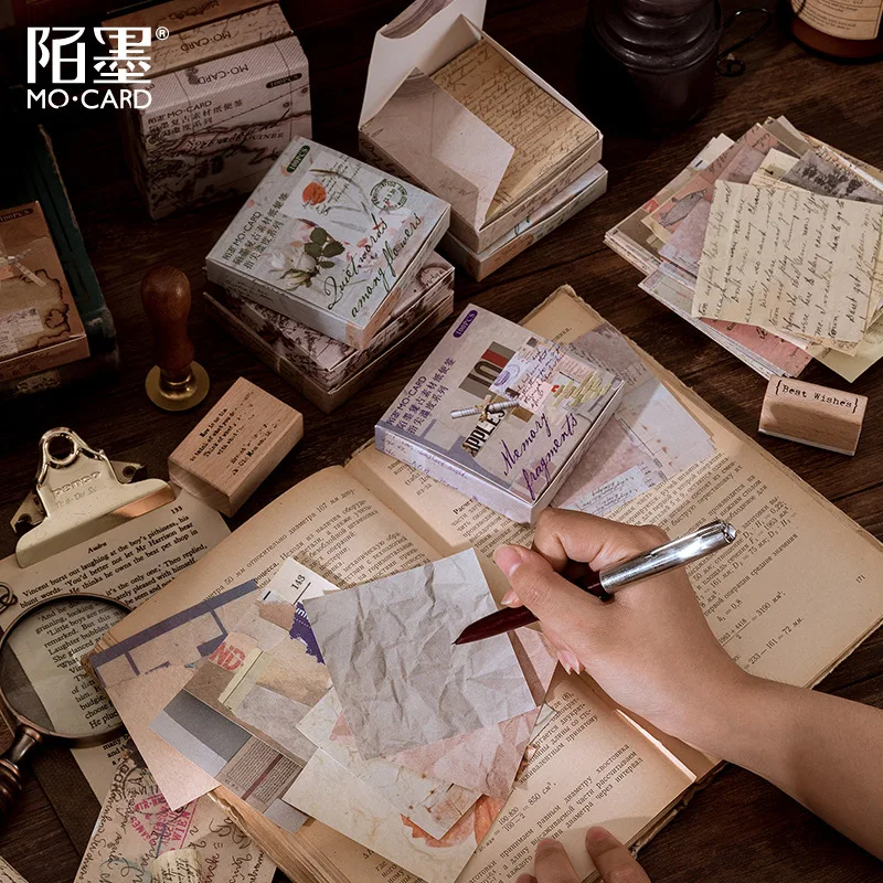 100 шт. бумажные коллажи для книг в стиле ретро|Блокноты| |