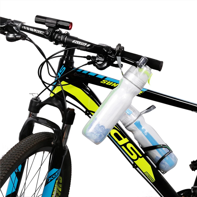 

Bicycle Water Bottle Spray 500ML PE Double Layers Keep Cool Mountain Bike Outdoor Sports Cycling Water Bottle