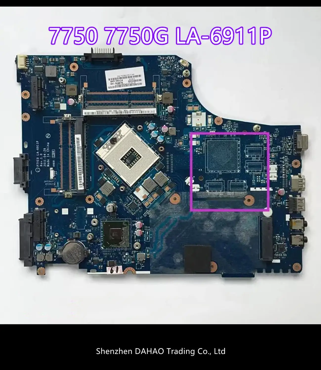 

Laptop motherboard For Acer aspire 7750 7750G P7YE0 LA-6911P DDR3 MBRN802001 MB.RN802.001 Main board works HM65