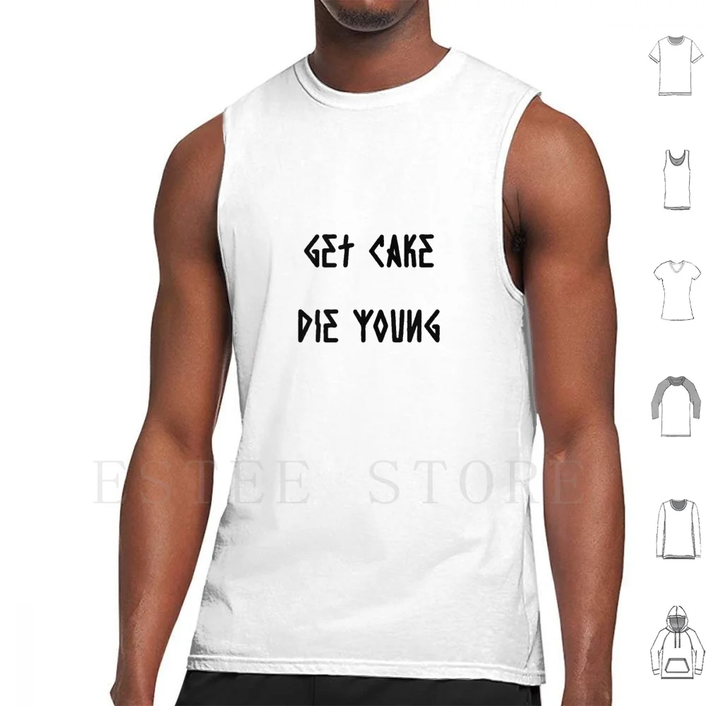

Lil Peep 'Get Cake Die Young' Tattoo Original Design Tank Tops Vest Sleeveless Lil Peep Bexey Gothboyclique Come Over