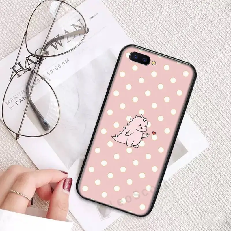 

Cute cartoon dinosaur Phone Case For OPPO R9 R11 R15 R17 RENO Realme S PLUS Normal 2z 3 5 C2 pro Soft silicone funda cover