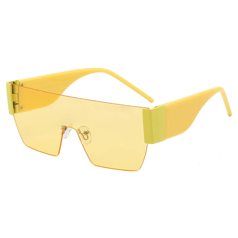 

2020 Flat Top Oversize Square Sunglasses Women Fashion Retro Classic Sun Glasses 2020 Frameless Vintage Eyewear Men UV400 Oculos