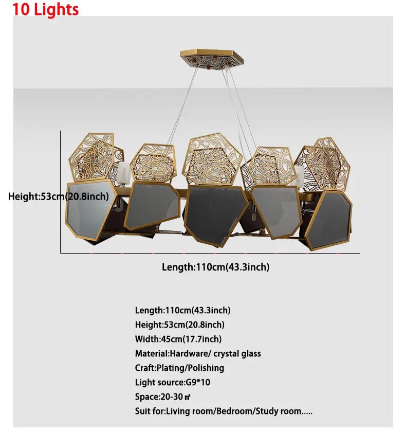 Итальянский Креативный дизайн роскошный черный Стекло абажур оформление c