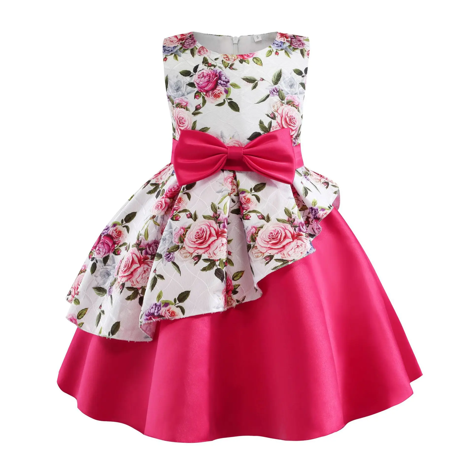 2018 летнее платье для маленьких девочек детские шелковые праздвечерние чные