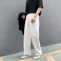 wide leg jeans mens fashion casual black white jeans men streetwear korean loose hip hop straight leg denim trousers mens m 2xl