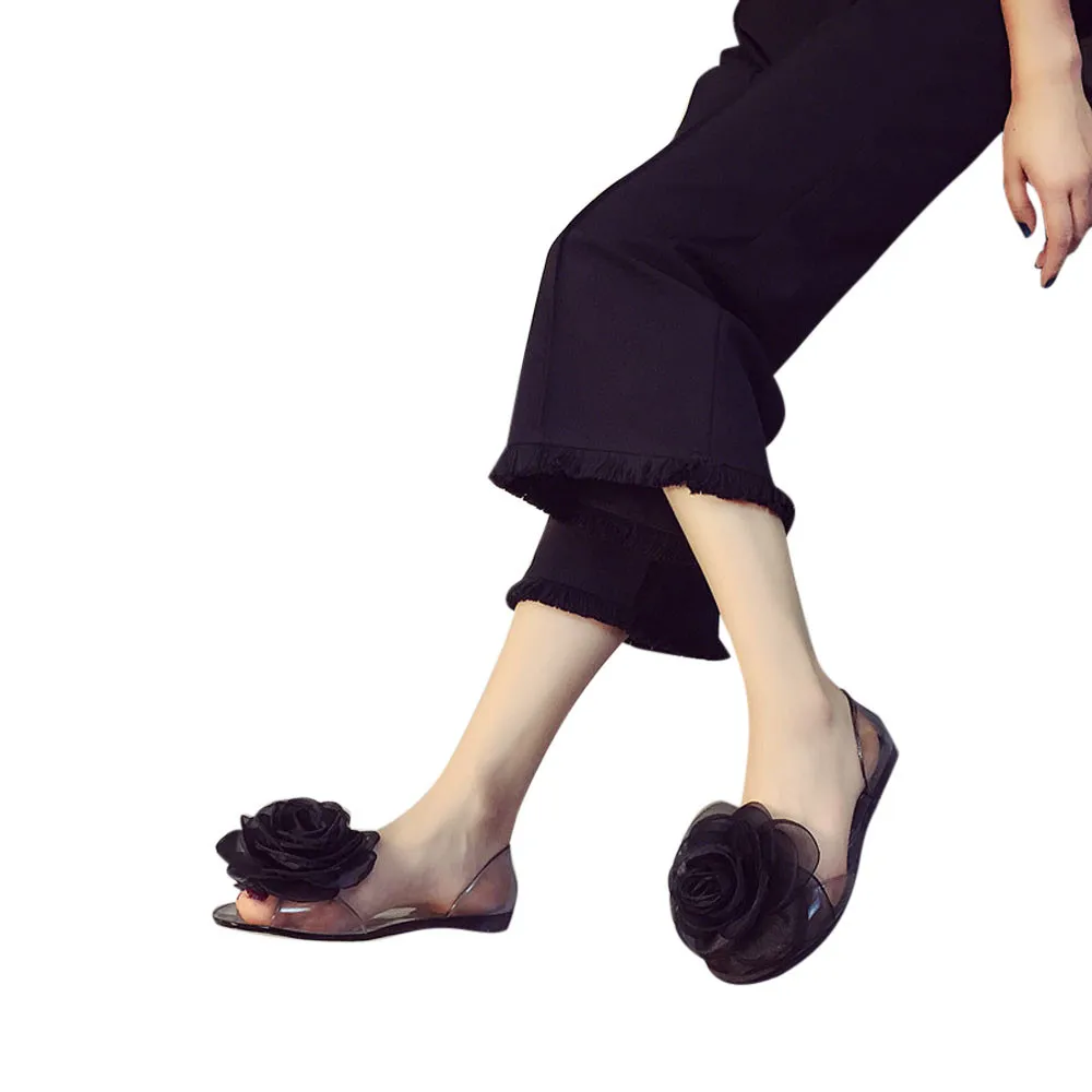 SAGACE/Новинка Модные женские босоножки Летние прозрачные туфли на плоской подошве