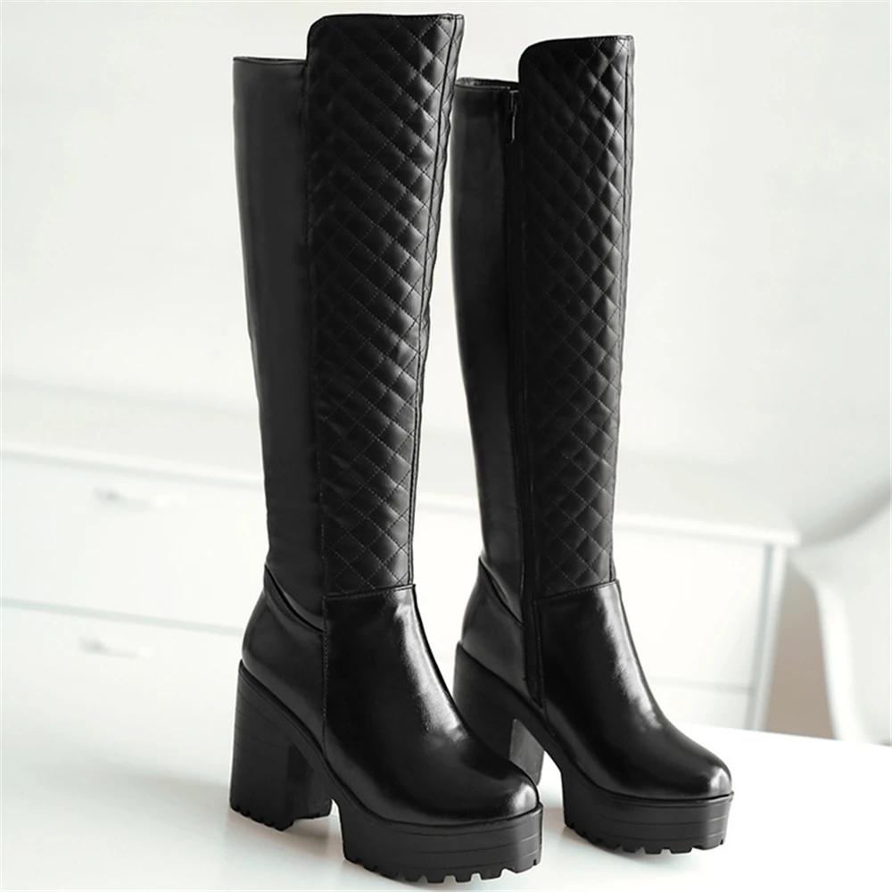 Overknees резиновые сапоги на платформе с высоким каблуком Обувь Botas Altas Mujer Tacones