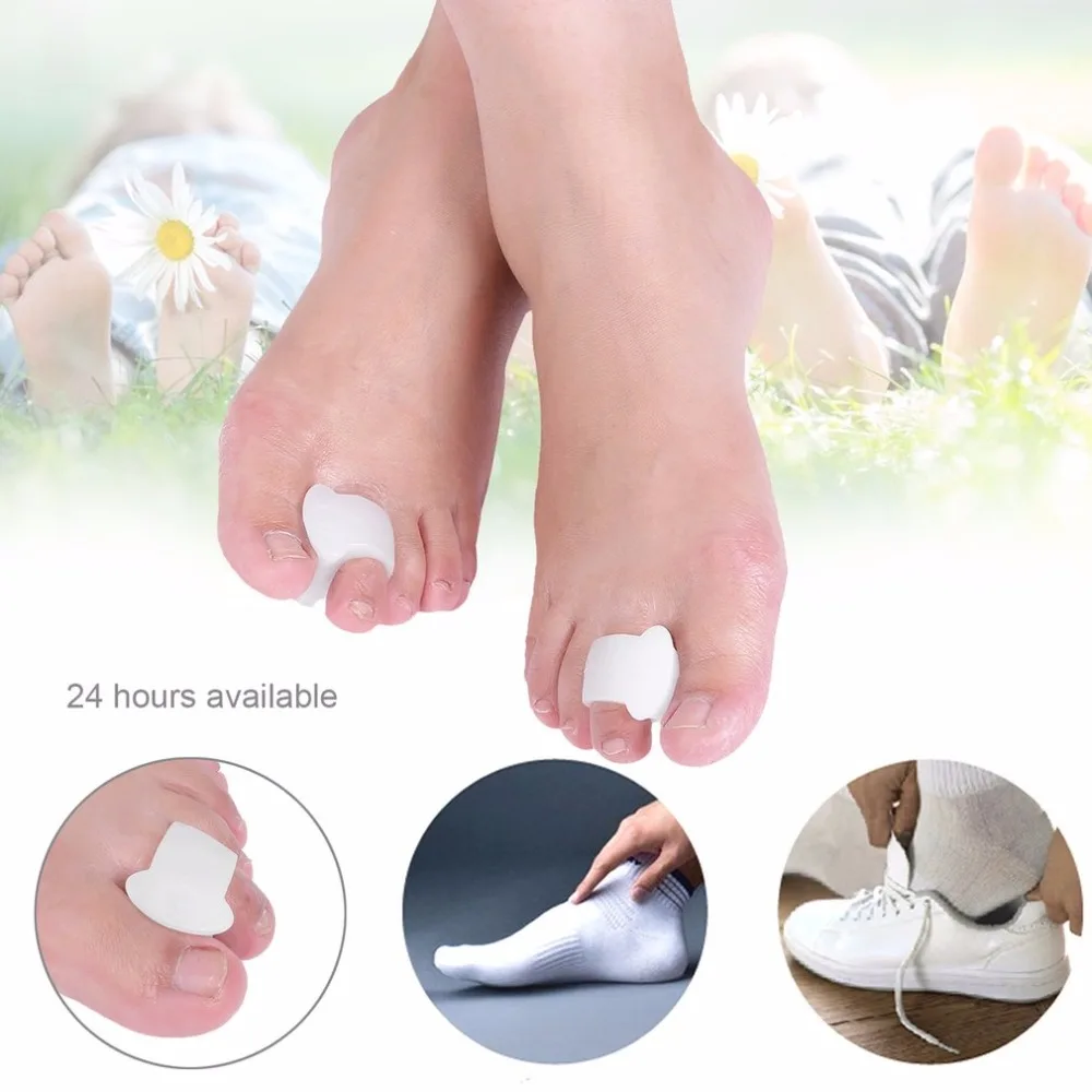 1 Pair Toe Separator Soft Silicon Feet Care Braces Professional Supports Tools Relax Cushion Pain Relief Hallux Valgus Orthosis | Красота и