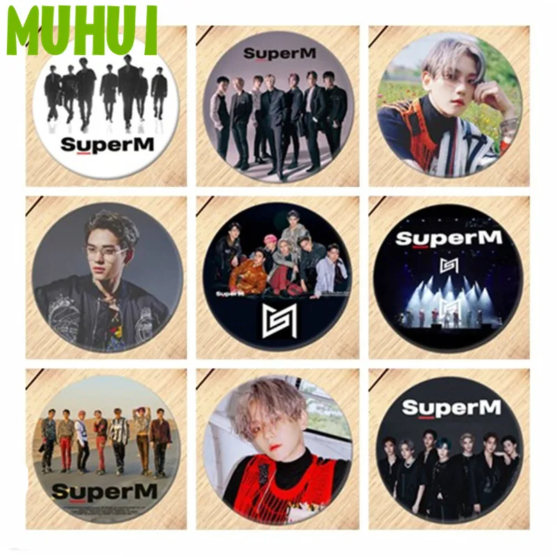 Новинка 2019 брошь Kpop группа SuperM булавка KAI MARK десять значков для одежды рюкзак
