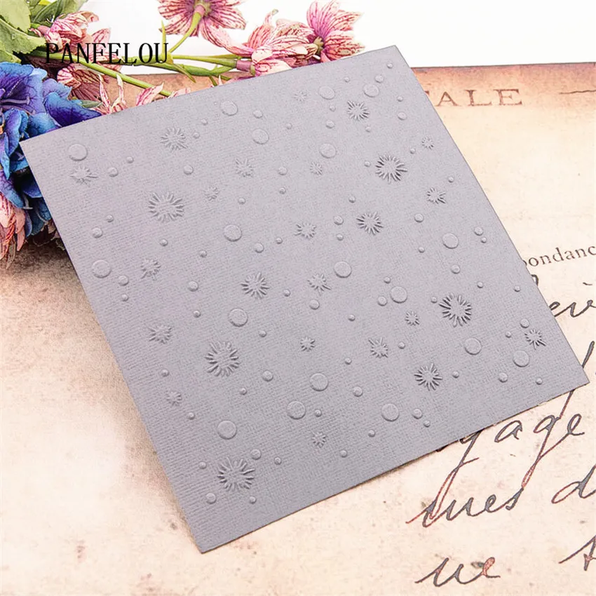 PANFELOU 15x15 Снежная вода папки для тиснения пластик для скрапбукинга DIY шаблон помадка торт фотоальбом открыток