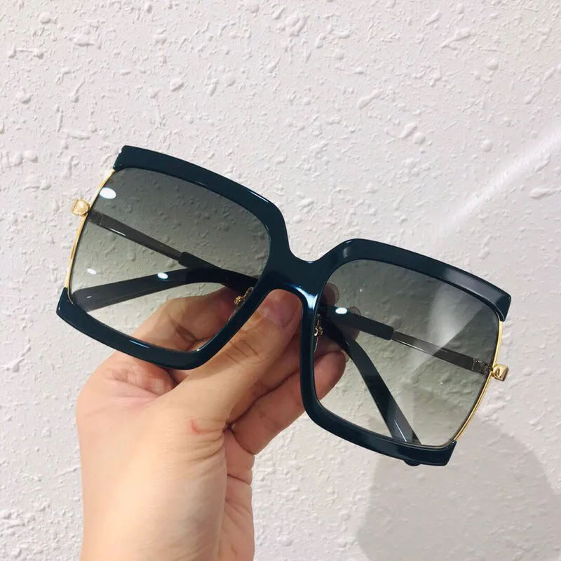 Oversize Square Sunglasses WomenNew Brand Luxury High Quality Half Frame Sun Glasses Big Female Shades UV 400 With Box