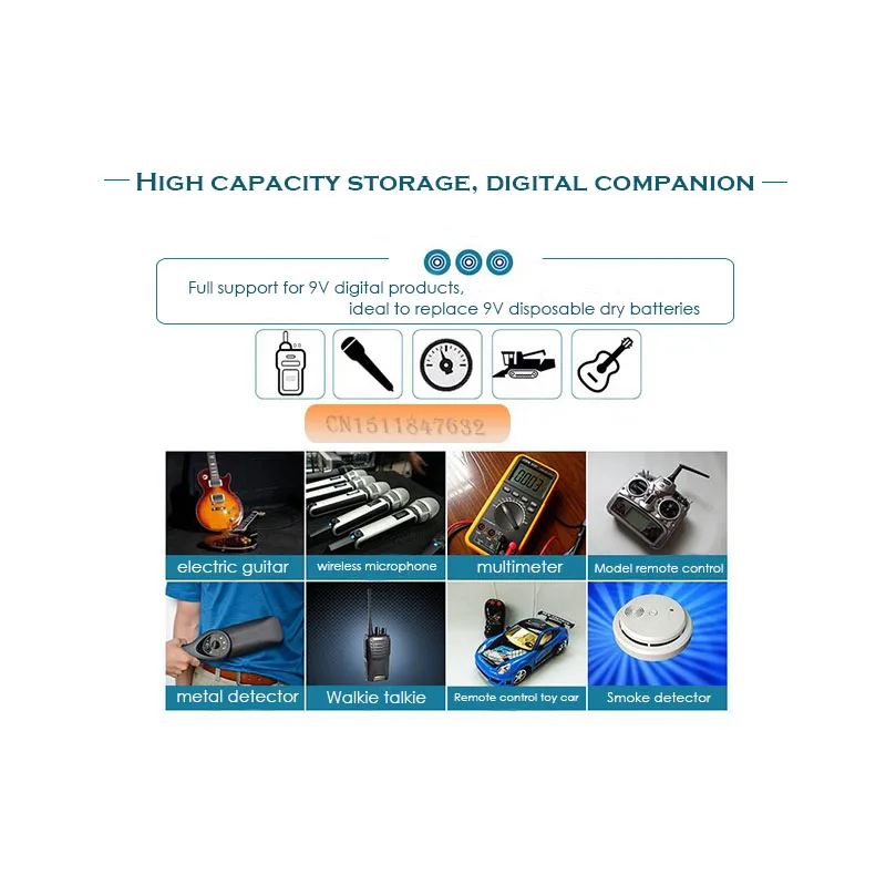 Литий-ионный перезаряжаемый аккумулятор 8 шт./лот 9 В супер большой 880 мАч гарантия