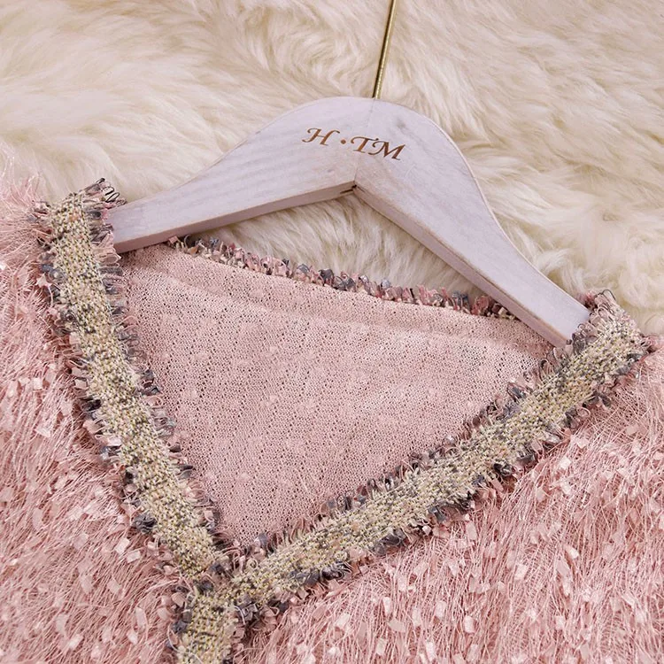 Новинка Осень-зима 2019 женские блузки с V-образным вырезом и длинными рукавами