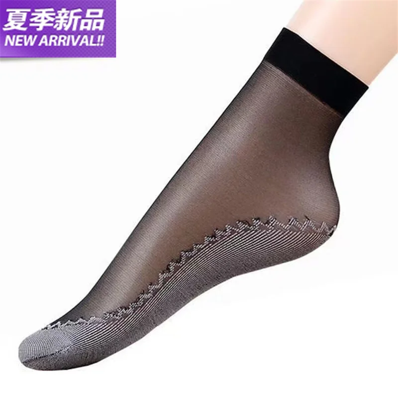 

Transparent Thin Lady Socks Maiden 5pair Summer Woman Socks Elastic Short Wear-Resistant Bottom Breathable Female Ankle Sock