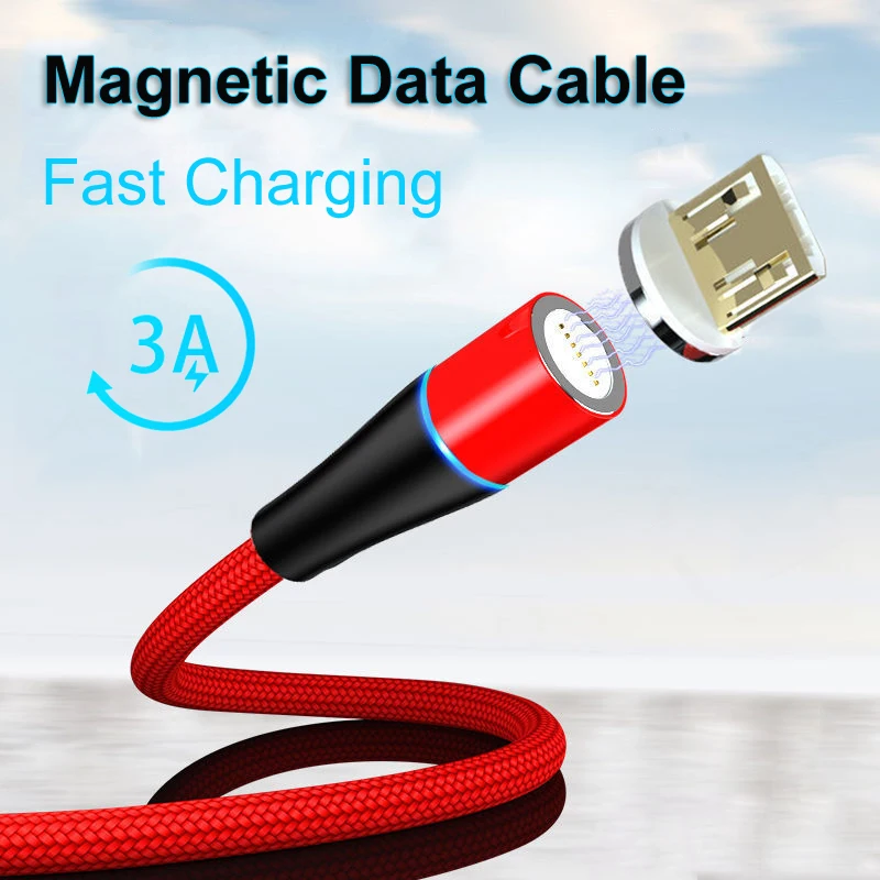 

For Xiaomi Redmi 9A 9C Micro USB Quick Charge 3.0 Magnetic USB Cable For Huawei Honor 9A 9C 9S 8A 8C 8S 8X 7A 7C Phone Cables