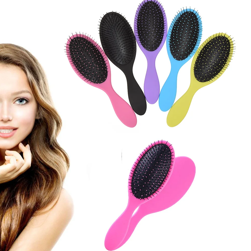 1 шт. цветная Антистатическая щетка для волос массажная Расческа душа салонная