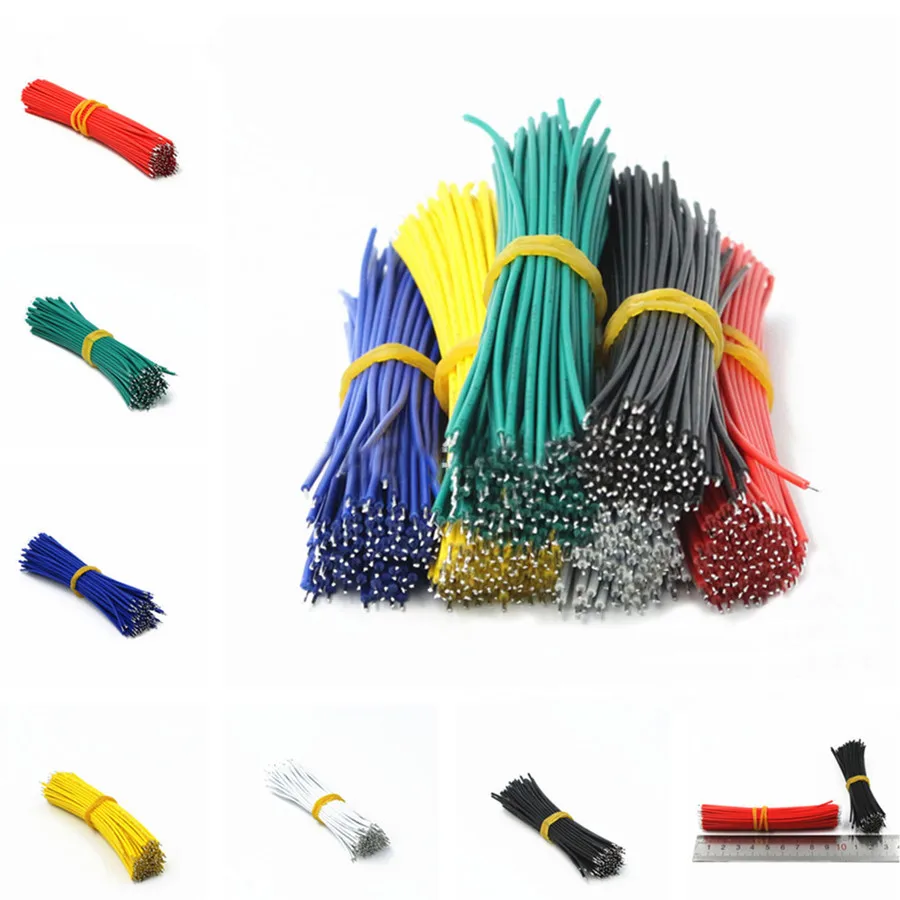 50 100 шт. макетная плата с покрытием олова кабель для пайки ПП 26AWG 7 8 см Fly jumper Cable 1007