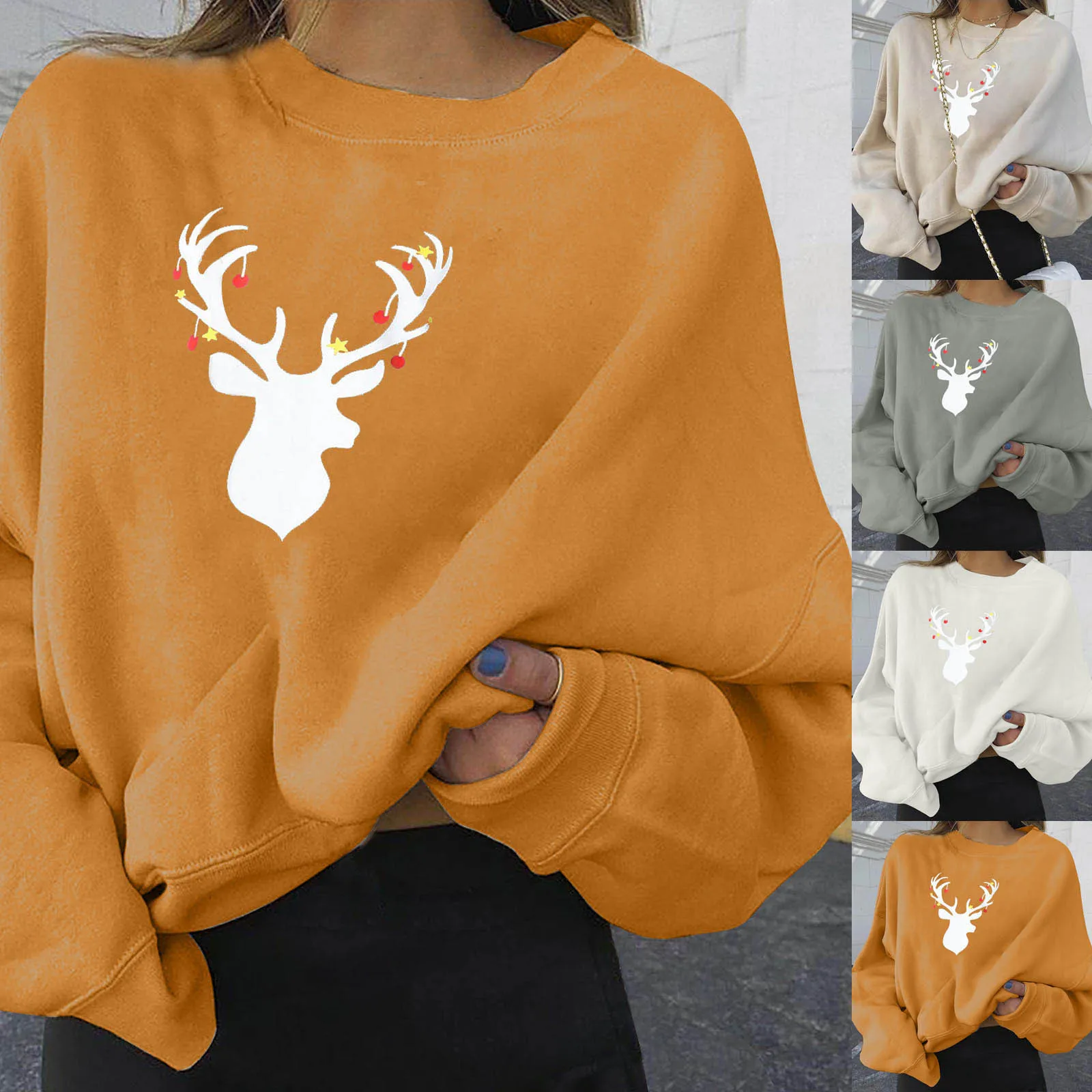 

Christmas Fashion Women's Casual Long Sleeve Printed Ladies Sweatshirts Tops Comfortable high quality Women's Sweatshirt 2020