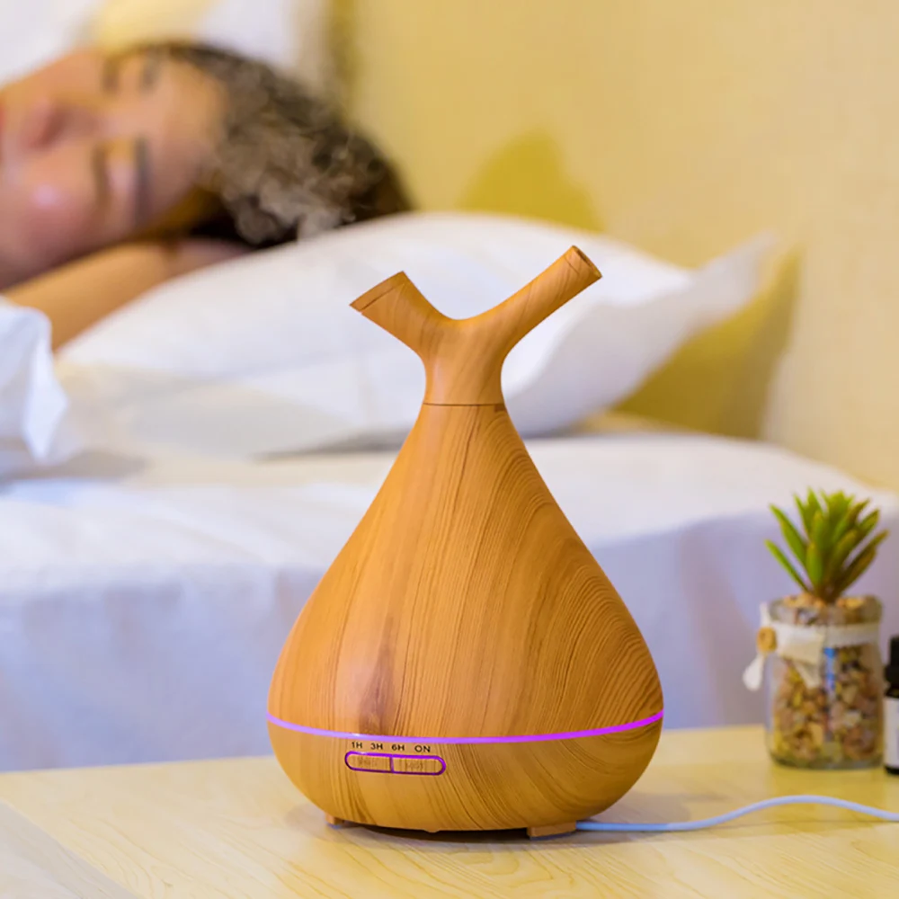 

Ultrasonic Humidifier Branch Aroma Diffuser Household 400ML Big Capacity Air Humidifier Bedroom Mute Timing Essential Oil Diffus