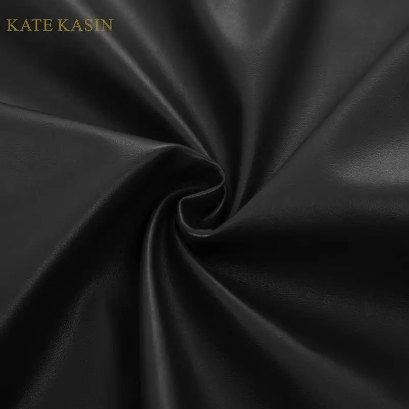 Kate Kasin, Женская винтажная юбка-карандаш из искусственной кожи, облегающая Талия, облегающая, миди, облегающая, вечерние, для работы, юбка, сексуальная, однотонная, юбка из искусственной кожи