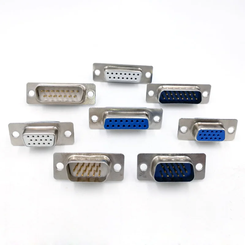 10 шт. DB15 15pin штепсельный разъем VGA D Тип разъема 3 ряда порт Женский Мужской адаптер