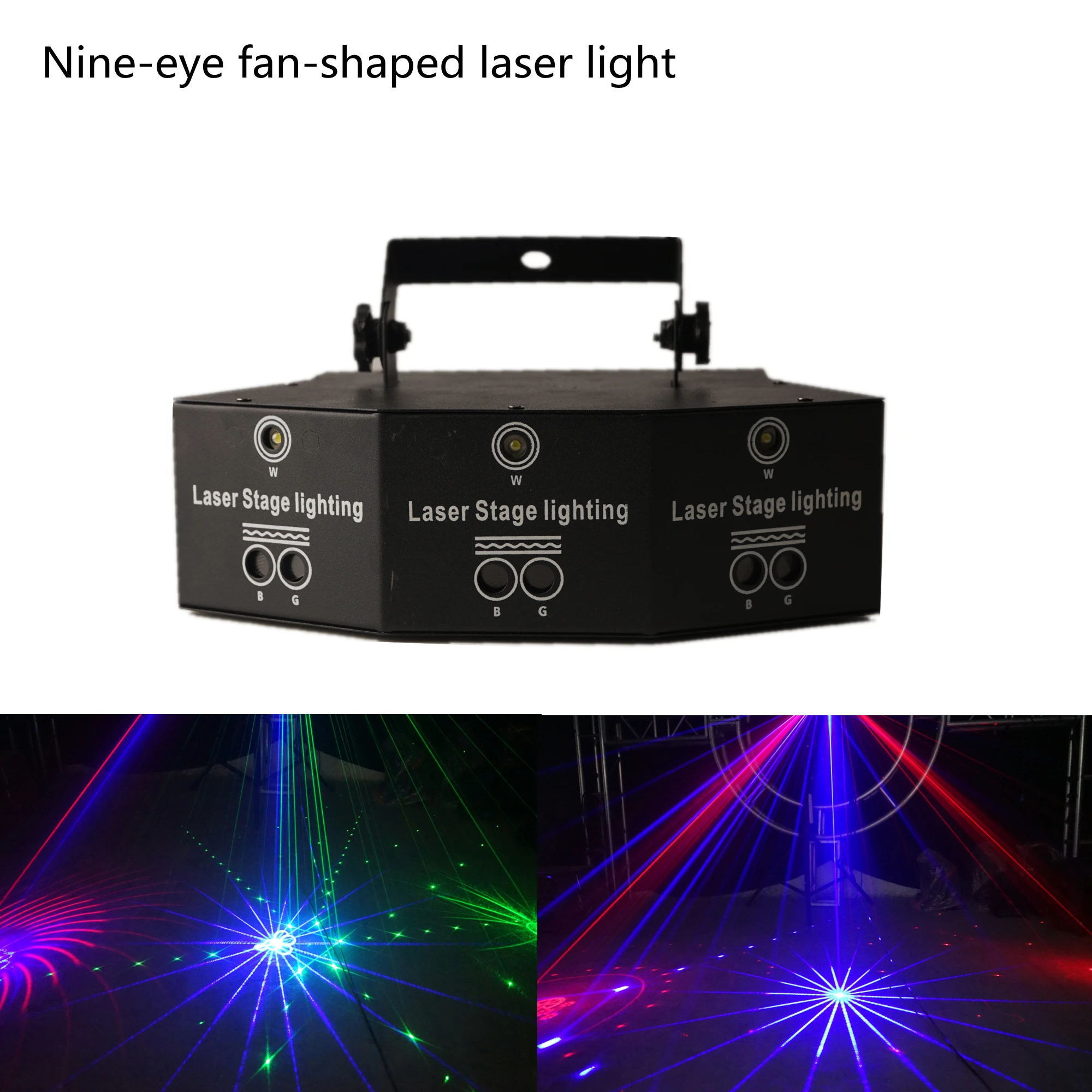 Stage Light Laser Strobe Effect Light DMX Remote Control Laser Light RGB Nine Eyes LED Laser Light Disco