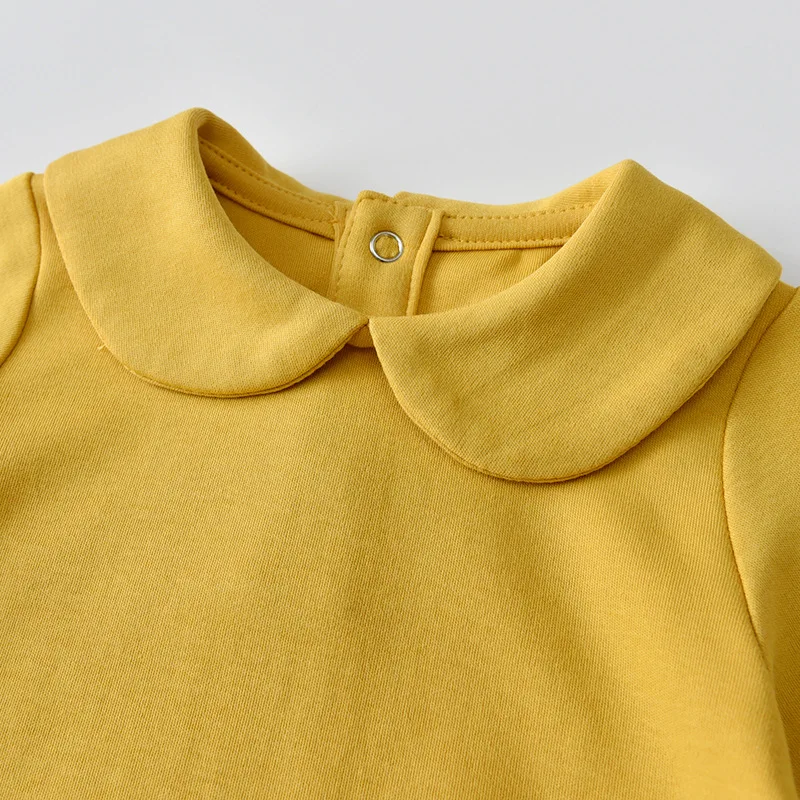 

Autumn New Korean Version of Infant Clothing Female Baby Collar Onesie All -Matching Pure Cotton Base Triangle Rompers