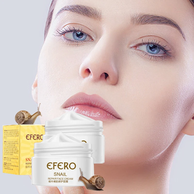 

EFERO Snail Whitening Repair Face Cream Brighten Acne Treatment Anti Aging Snail Cream for Face Moisturizer Hydrating Skin Care