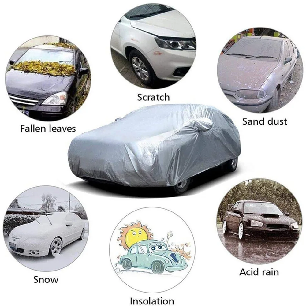 

Waterproof Car Cover Silver Polyester 4.71.751.5m XL Indoor Outdoor UV