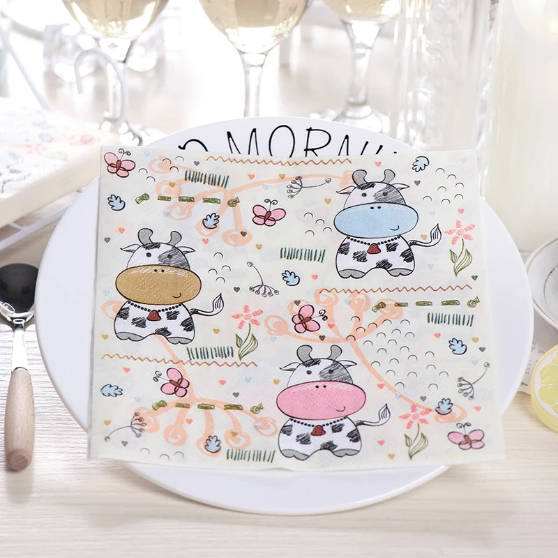 Экологичные бумажные салфетки динозавр животное космонавт для детей день