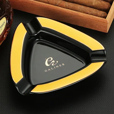 

Ashtray ceramic cigar ashtray triangular bone porcelain ashtray gift box GA-1 0 5